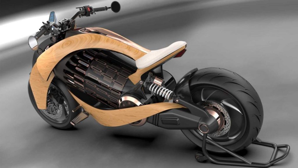 Já abriram as reservas da Newron EV-1, a moto elétrica com exterior em madeira