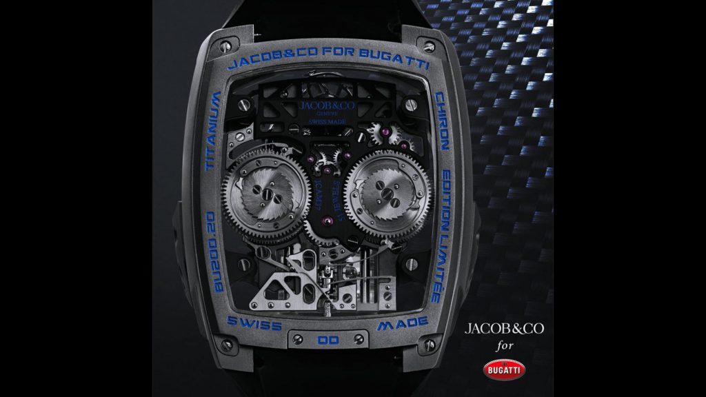 Relógio inspirado no Bugatti Chiron custa mais de 250 mil euros
